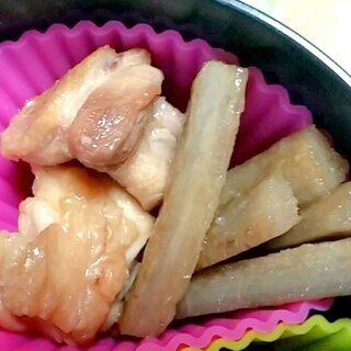 【スピード☆弁当】鶏とごぼうの炊き合わせ